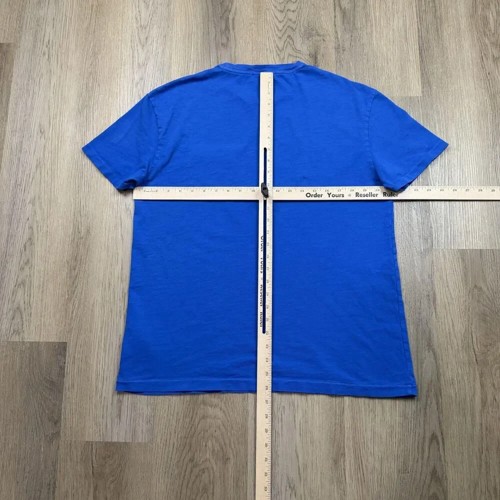 Polo Ralph Lauren Shirt Mens Medium Blue Sailboat Pocket Graphic Tee Nautical